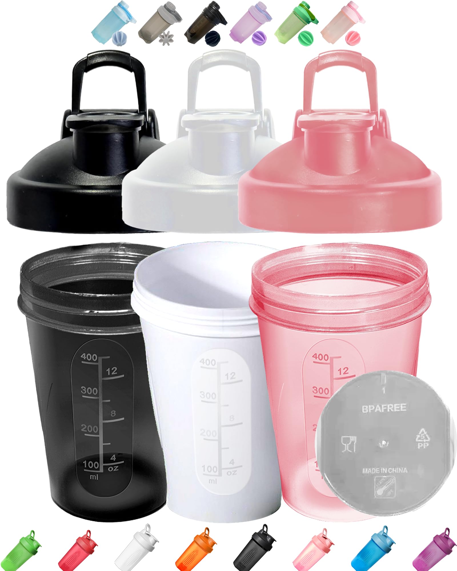 Amazon.com: 3 Color Value Pack Snap Shaker Bottles for Pre-Workout